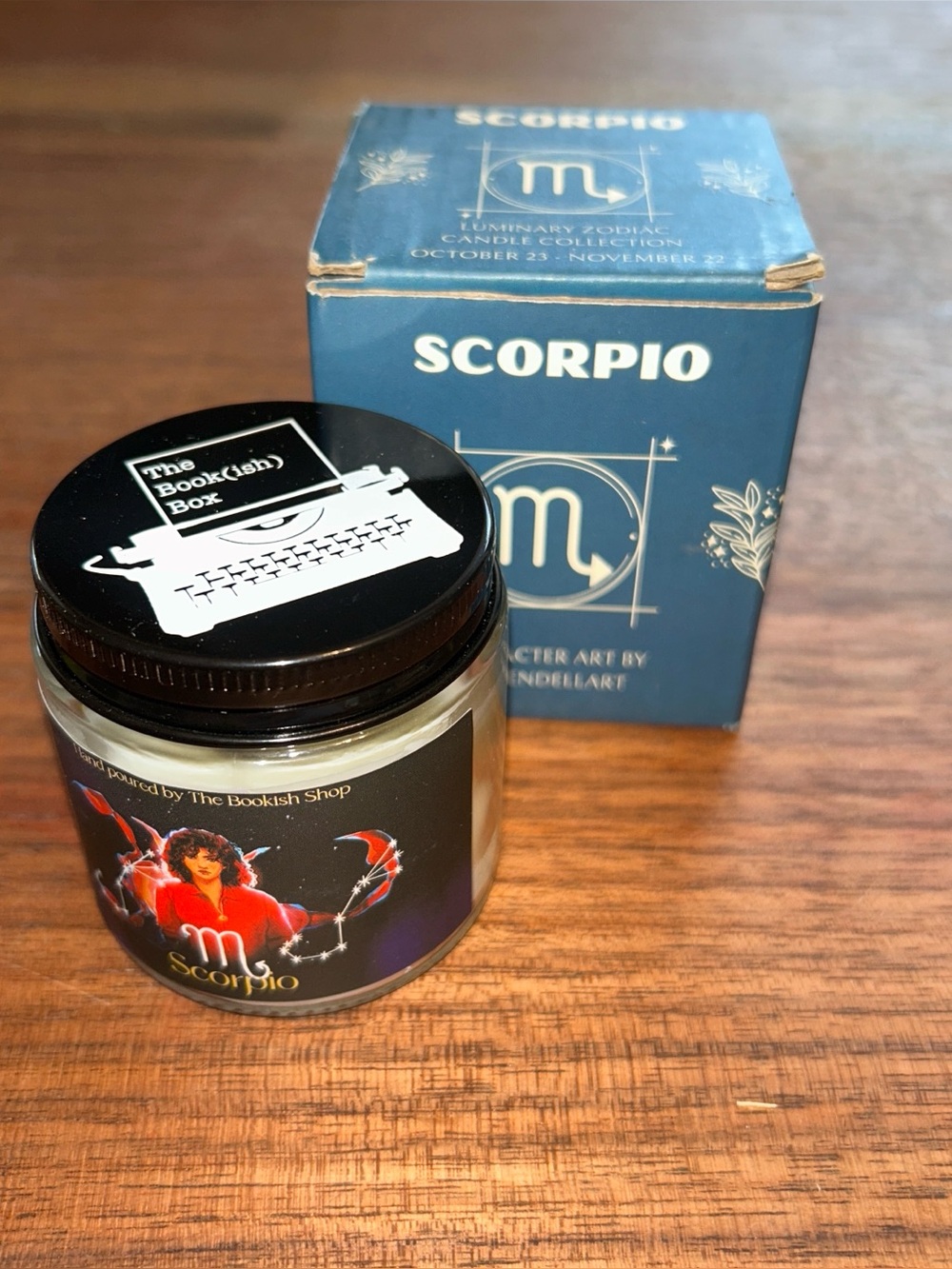 The Bookish Box & Shop Avendellart Zodiac Astrology 4 oz Candle Scorpio New.